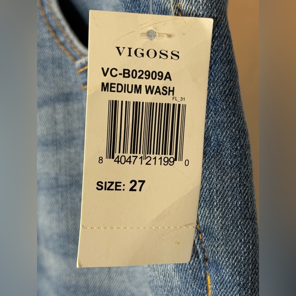 Vigoss Marley Bermuda Shorts Size 27 Medium Wash Denim NWT - Picture 4 of 5